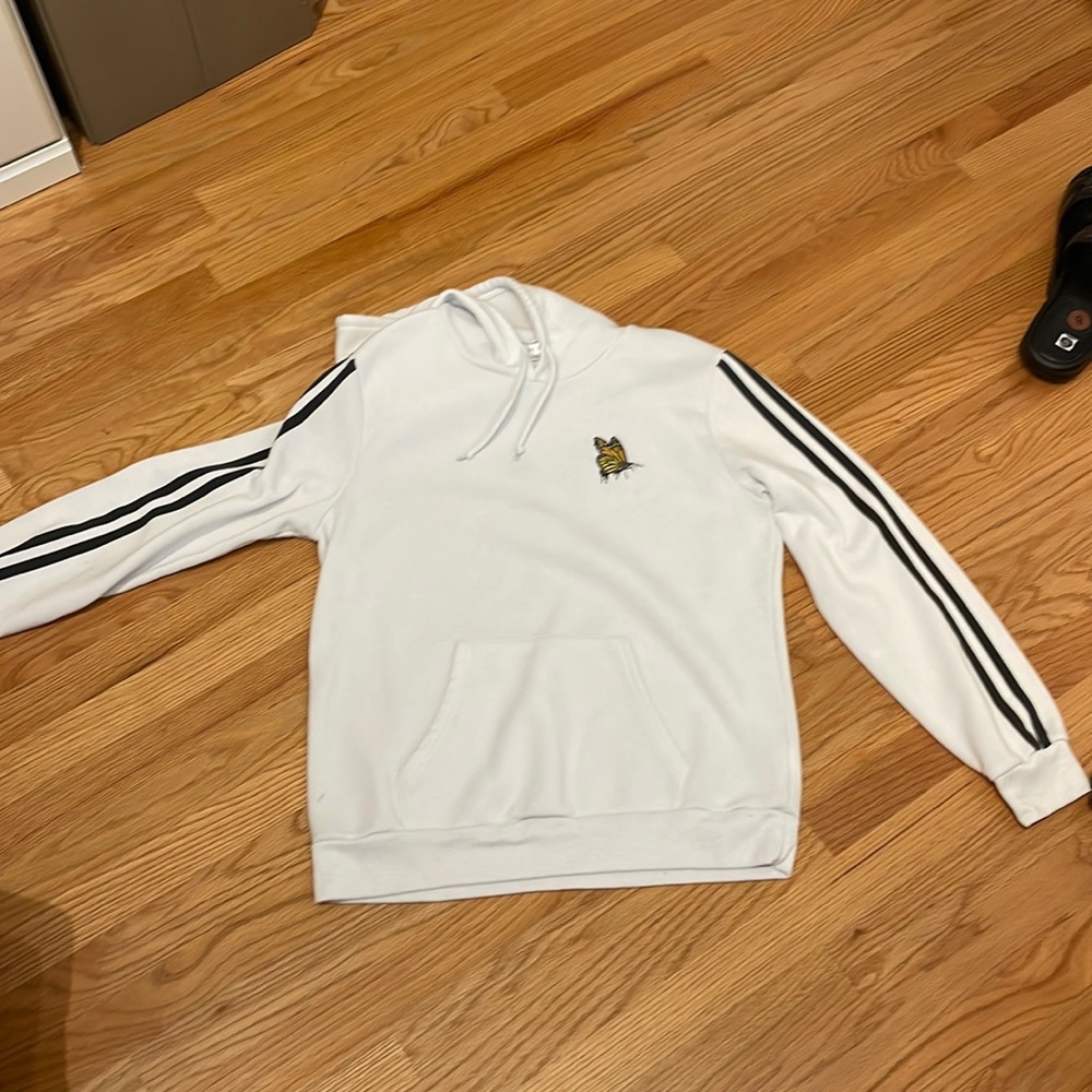 White butterfly hoodie